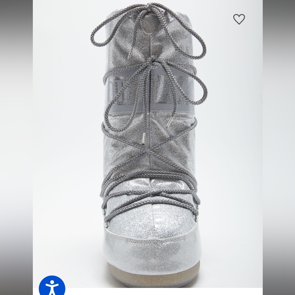 Moon Boot Shimmering Silver Winter Boots